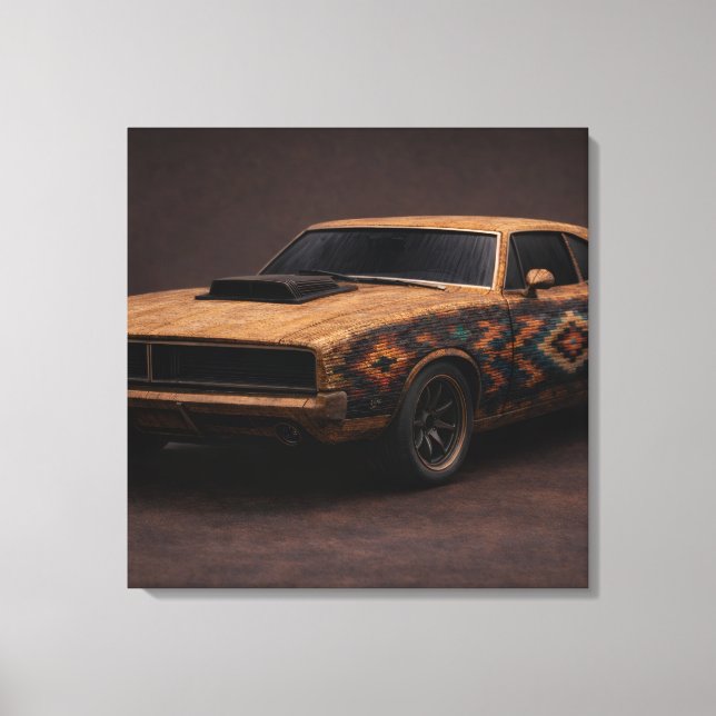 Toile Voiture Musclée Classique Allumette Brûlée (Recto)