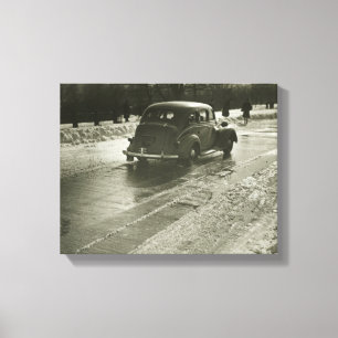 Toile Voiture sur la route