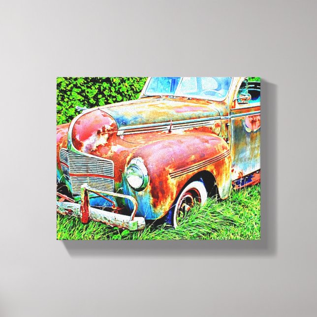 Toile Voiture Vintage Rustique Canvas de voiture (Recto)