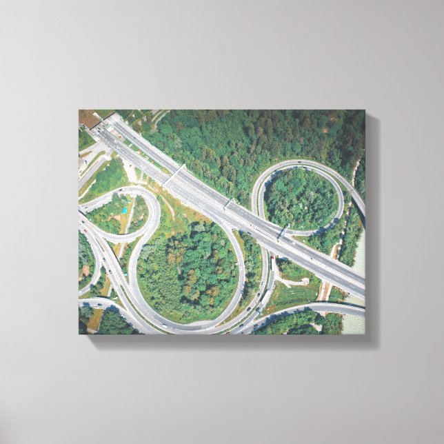 Toile voitures sur la route (Recto)