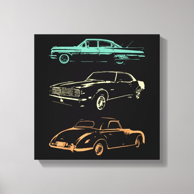 Toile Voitures Vintage - 80s & 90s Graphic Retro (Recto)