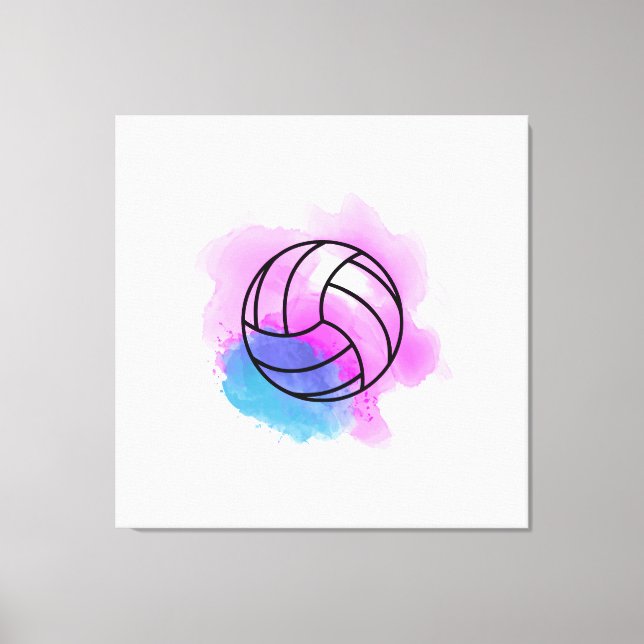 Toile Volleyball aquarelle (Recto)