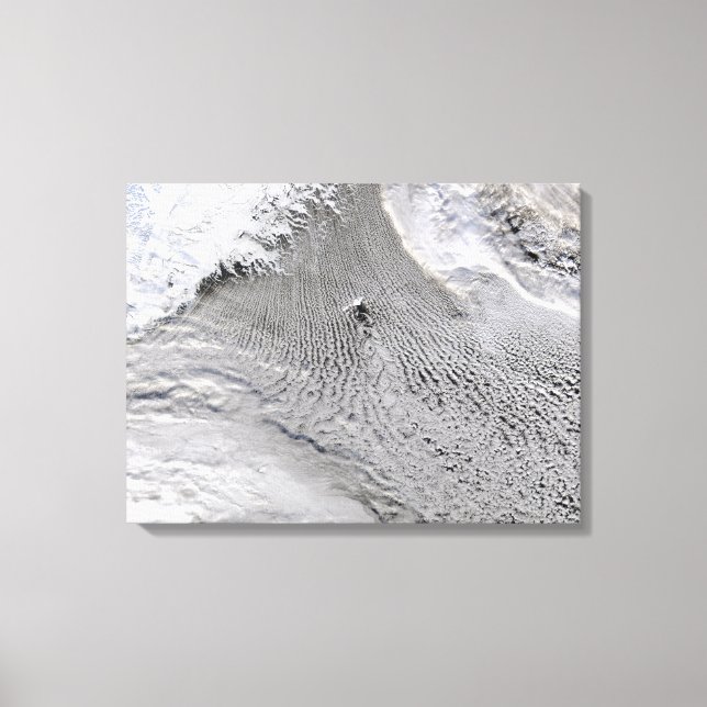 Toile Vortices nuageuses au large de l'île Jan Mayen (Recto)