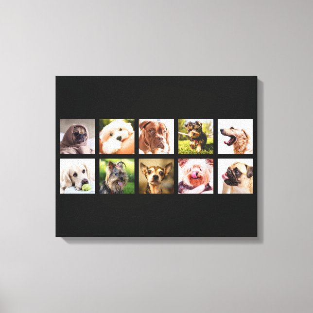 Toile VOS PHOTOS / chiens dessin sur mesure (Recto)