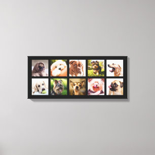 Toile VOS PHOTOS / chiens dessin sur mesure