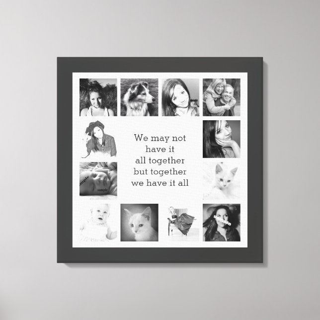 Toile Vos souvenirs de famille Collage photo personnalis (Recto)