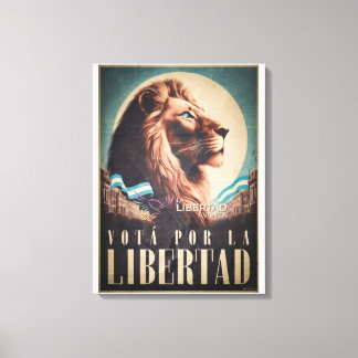 Toile VOTÁ POR LA LIBERTAD Poster Javier Milei Argentine