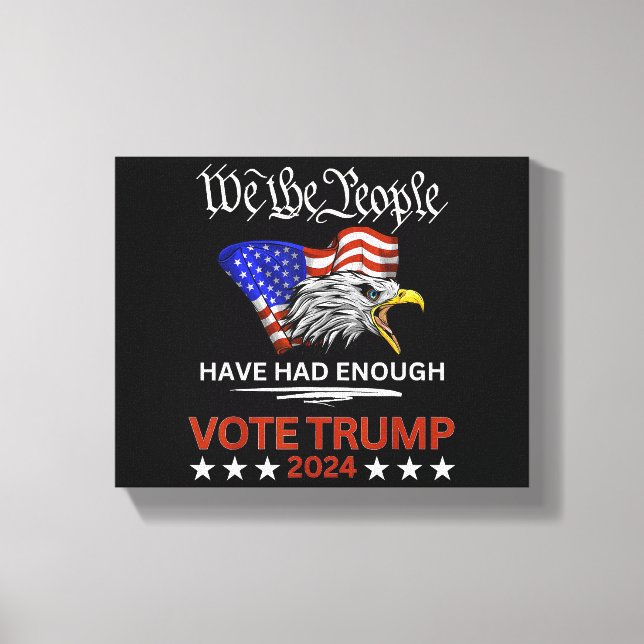 Toile VOTE Pro-Républicain TRUMP 2024 Nous le peuple avo (Recto)