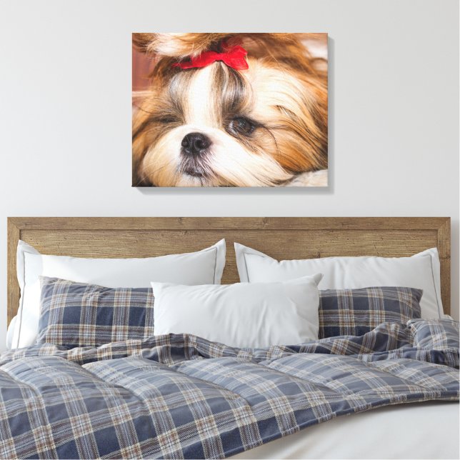 Toile Votre chiot chien animal de compagnie photo person (Insitu(Chambre))