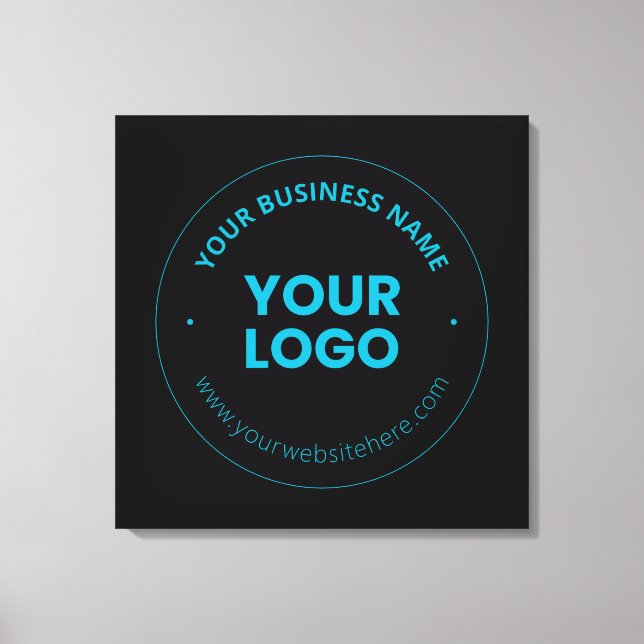 Toile Votre logo | Nom commercial et site Web modifiable (Recto)