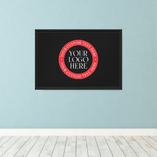 Toile Votre logo ou autre image Noir Rouge & Blanc