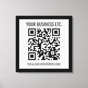 Toile Votre nom d'entreprise et votre code QR modifié