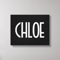 Votre nom, texte gras blanc | Noir