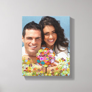 Toile Votre photo Funky Whimsical Tree Wrapped Canvas