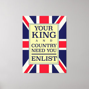 Toile Votre Roi et votre Pays ont besoin que vous vous i