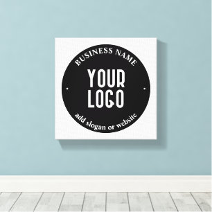 Toile Votre texte & logo téléchargé   Noir & Blanc modif