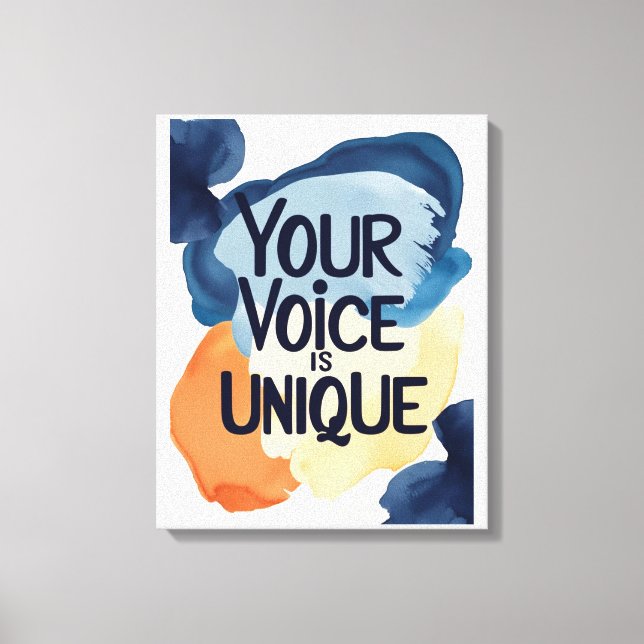 Toile Votre voix est unique (Recto)