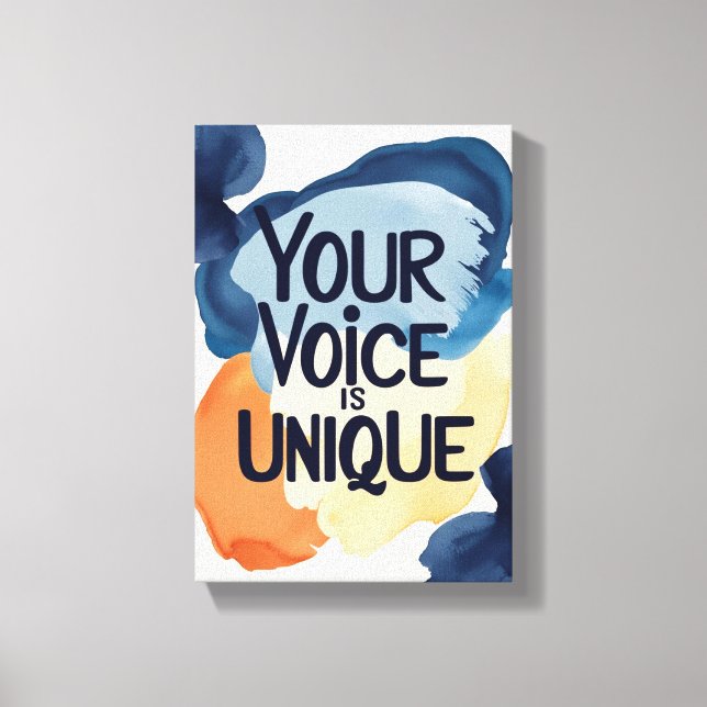 Toile Votre voix est unique (Recto)