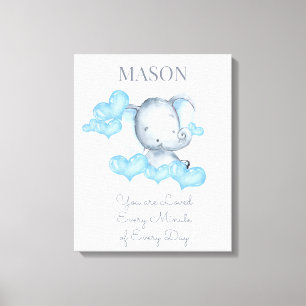 Toile Vous êtes aimé Mignon bébé garçon éléphant Personn