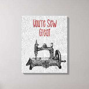 Toile Vous êtes cousez la grande illustration