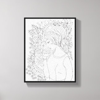Toile Vous Me Colorez Plutôt Bouton Enveloppé Premium (G