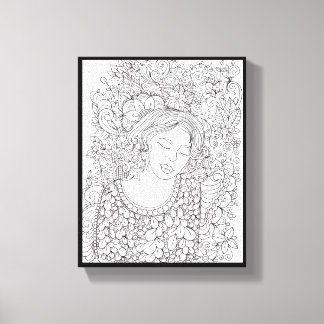Toile Vous Me Colorez Plutôt Bouton Enveloppé Premium (G