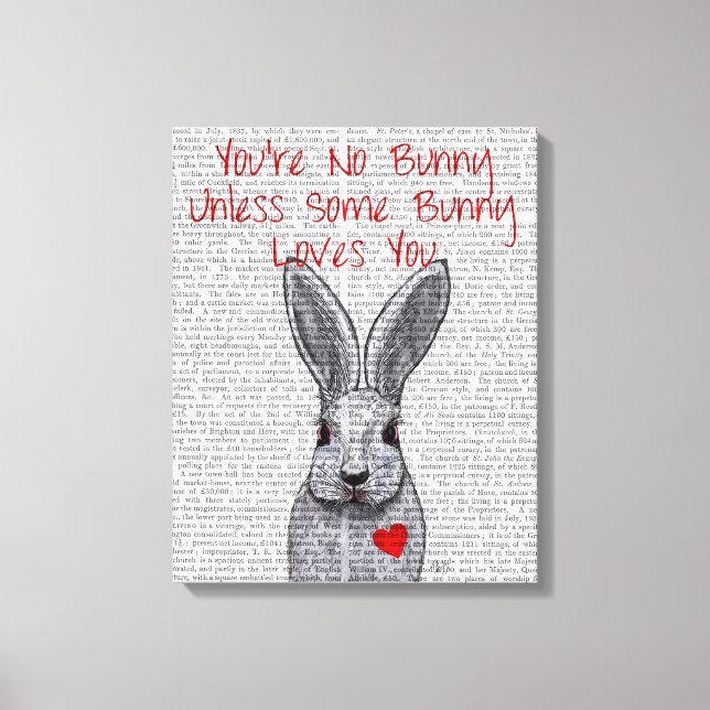 Toile Vous n'êtes pas Lapin (Recto)
