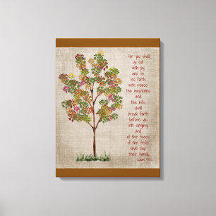 Toile Vous sortirez avec Joie  Esaïe 55 verset 