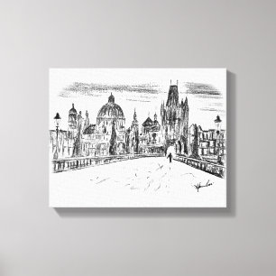 Toile VOYAGE B/W Orig de l'impression 14x11 de toile.