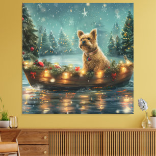 Toile Voyage de fête de Noël du Cairn Terrier
