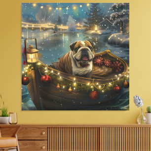 Toile Voyage du festival de Noël de Bulldog