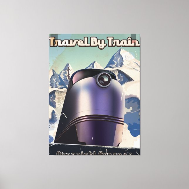 Toile Voyage En Train Sci-Fi Art vintage (Recto)