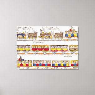 Toile Voyage ferroviaire en 1845