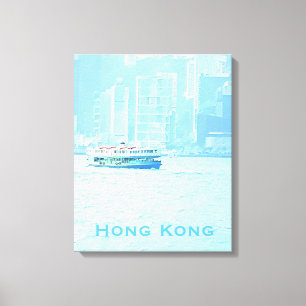 Toile Voyage vintage ferry du port de Hong Kong