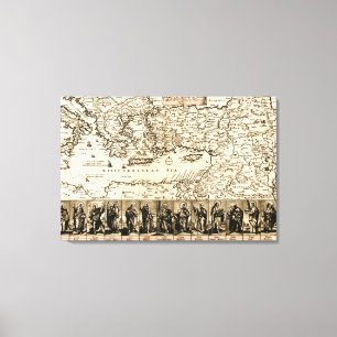 Toile Voyages de la carte de PaulPanoramic d'apôtre