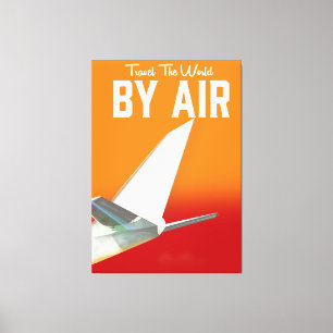 Toile Voyagez autour du monde par avion
