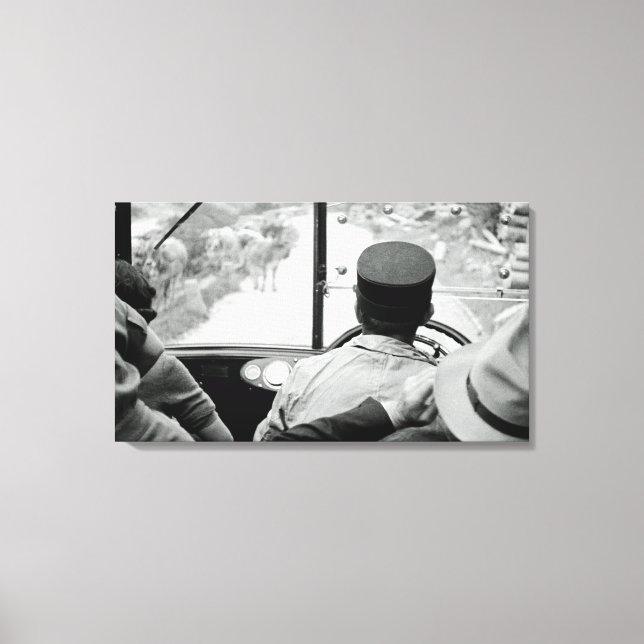 Toile Vue à travers la fenêtre des bus français 1939 Fra (Recto)