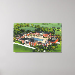 Toile Vue aérienne de centre de récréation de spa de