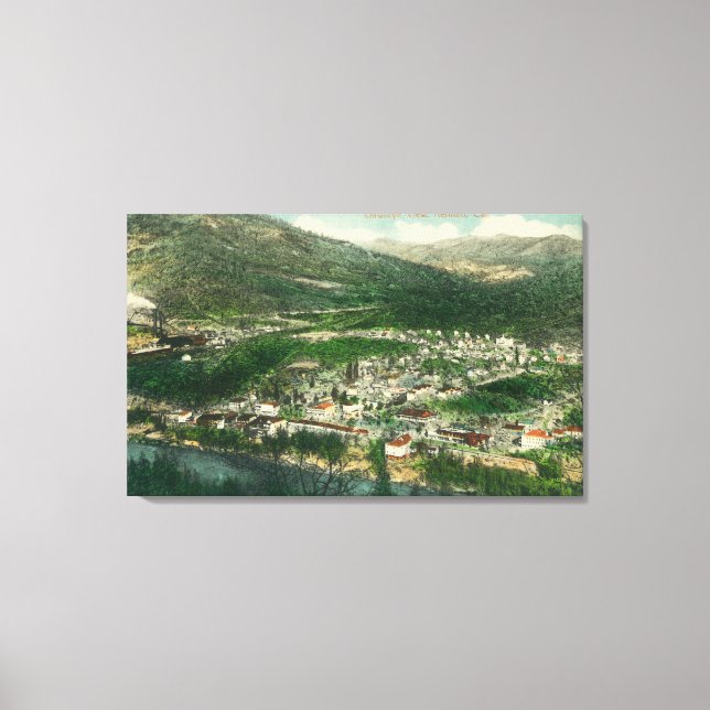 Toile Vue aérienne de CityKennett, CA (Recto)