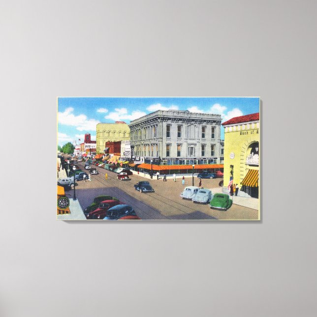 Toile Vue aérienne de D Street (Recto)