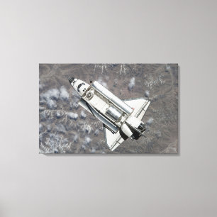 Toile Vue aérienne de découverte de navette spatiale
