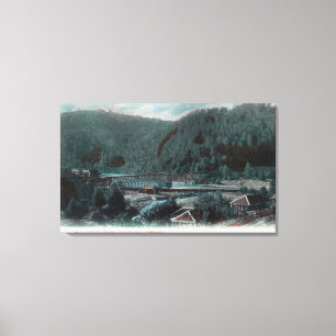 Toile Vue aérienne de ferry BridgeSonora, CA de Parrott