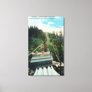 Toile Vue aérienne de la centrale d'électron