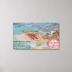 Toile Vue aérienne de l'aéroport municipal et de SF Bay