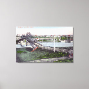 Toile Vue aérienne de Lewiston BridgeLewiston,