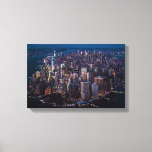Toile Vue aérienne de Manhattan