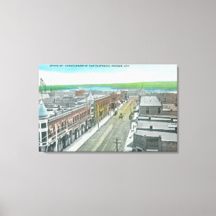 Toile Vue aérienne de State Street et Snake River