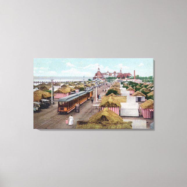 Toile Vue aérienne de Tent CityCoronado Beach, CA (Recto)