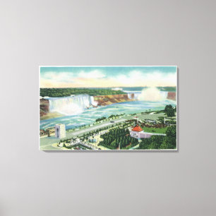 Toile Vue aérienne de théâtre et d'automnes de jardin