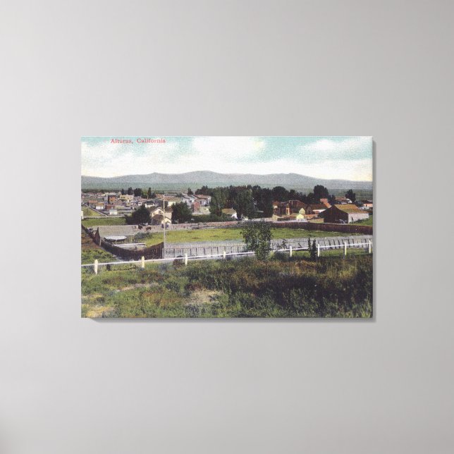 Toile Vue aérienne de TownAlturas, CA (Recto)